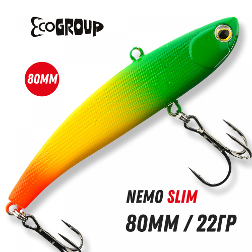 Виб ECOPRO Nemo Slim 80mm 22g 084-Traffic Light Виб ECOPRO Nemo Slim 80mm 22g 084-Traffic Light