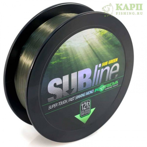 Леска карповая Korda SUBLINE Green 1000m.