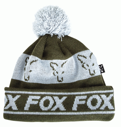 Шапка с помпоном FOX Green & Silver Lined Bobble фото 2