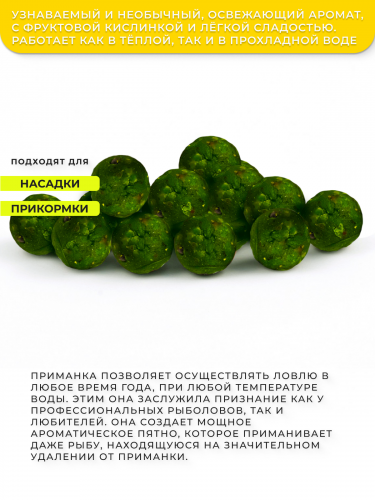 Бойлы GBS прикормочные Acid Pear (Кислая Груша) 20мм 1кг фото 2