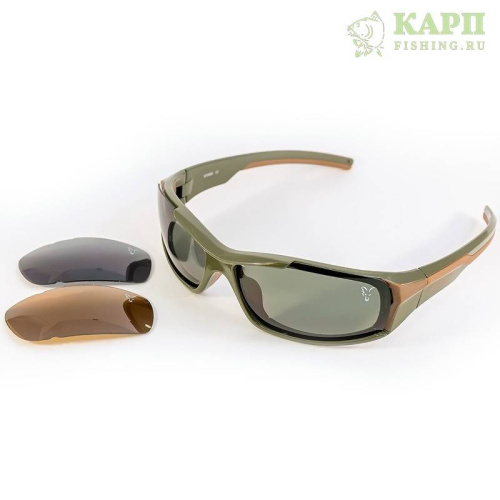 FOX Vario Sunglasses Green Frame - Очки поляризационные зеленая оправа FOX Vario Sunglasses Green Frame - Очки поляризационные зеленая оправа