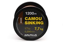 Леска карповая камуфляжная Nautilus Camou Brown Sinking 1200m