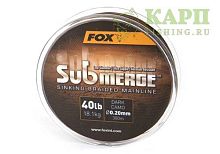 Fox Submerge™ Sinking Braided Mainline - Dark Camo 40lb/0.20mm 300m