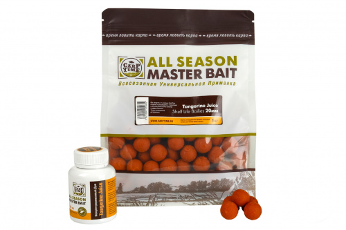 Бойлы тонущие насадочные CarpTime Master Bait Tangerine Juice (Мандариновый Сок) 1кг фото 7