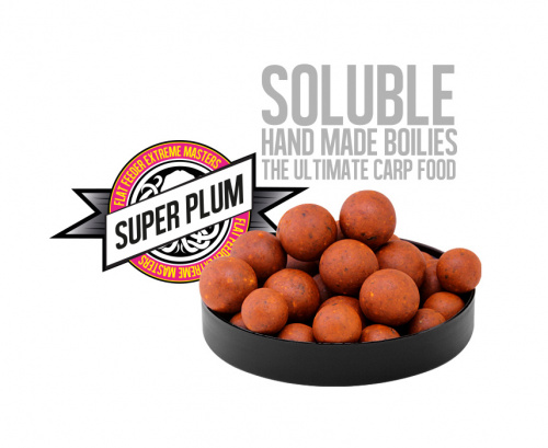 Насадочные пылящие бойлы FFEM Super Soluble Boilies Super Plum (слива) 16/20mm фото 3