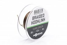 Поводковый материал БЕЗ оплетки KORDA Basix Braided Hooklink Camo Green