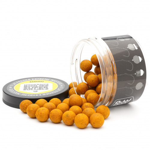 Насадочные пылящие бойлы FFEM Super Soluble Boilies Bananas (ананас и банан) 13mm фото 2
