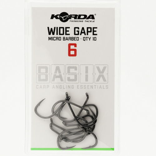 Крючки карповые KORDA Basix Wide Gape Крючки карповые KORDA Basix Wide Gape