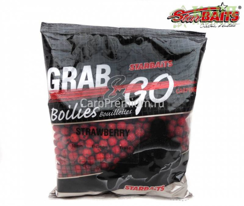 Бойлы Starbaits Grab & Go STRAWBERRY | КЛУБНИКА 500gr Бойлы Starbaits Grab & Go STRAWBERRY | КЛУБНИКА 500gr