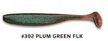 Приманка силиконовая KEITECH Easy Shiner 4" #302 (Plum Green FLK)