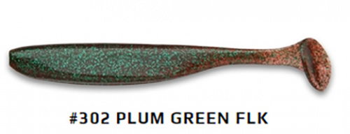 Приманка силиконовая KEITECH Easy Shiner 4" #302 (Plum Green FLK)