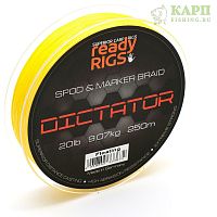 Ready Rigs DICTATOR Spod Braid 20lb 250m плетеный шнур желтый