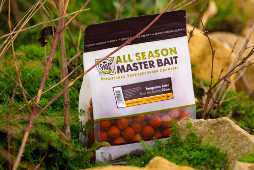 Бойлы тонущие насадочные CarpTime Master Bait Tangerine Juice (Мандариновый Сок) 1кг фото 4