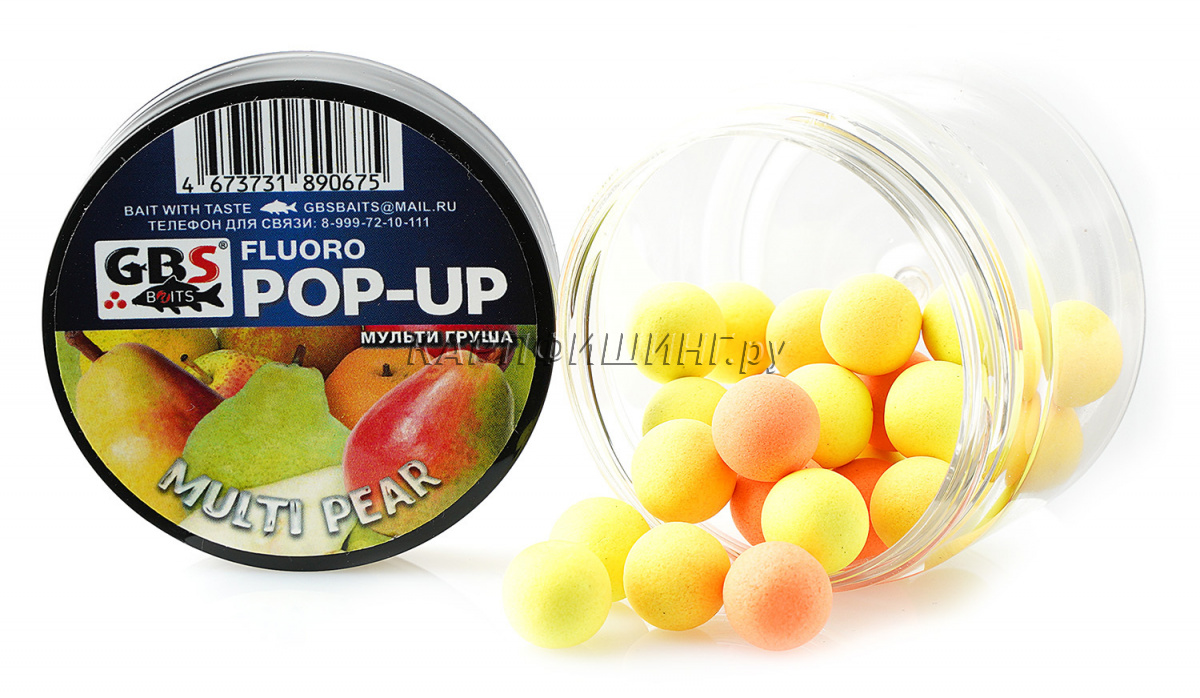 Плавающие бойлы GBS Baits Pop-up Multi Pear (Мульти груша) - от 355 руб