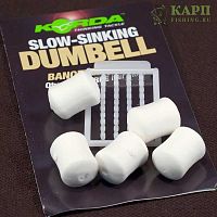 Искуственная насадка медленно тонущая Korda Slow Sinking Dumblell Banoffe 16mm (Банан и Карамель)