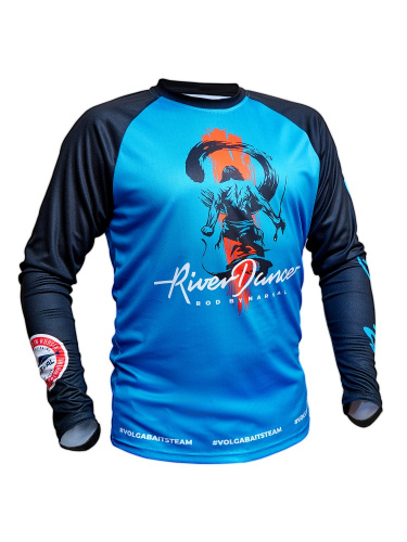 Футболка Volga Baits River Dance Blue & Black с длинным рукавом р.54