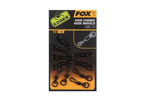 Быстросъемные вертлюжки с кольцом для Ронни Риг FOX Edges Kwik Change Hook Swivels