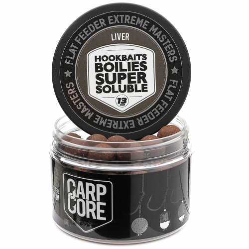 Насадочные пылящие бойлы FFEM Super Soluble HNV Boilies Liver (печень и специи) 13mm