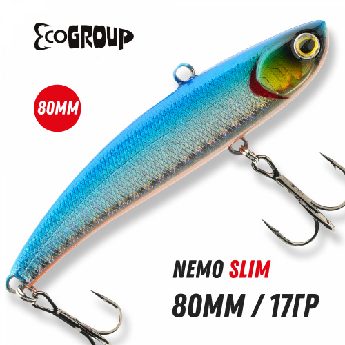 Виб ECOPRO Nemo Slim 80mm 17g 054-Broken Ice