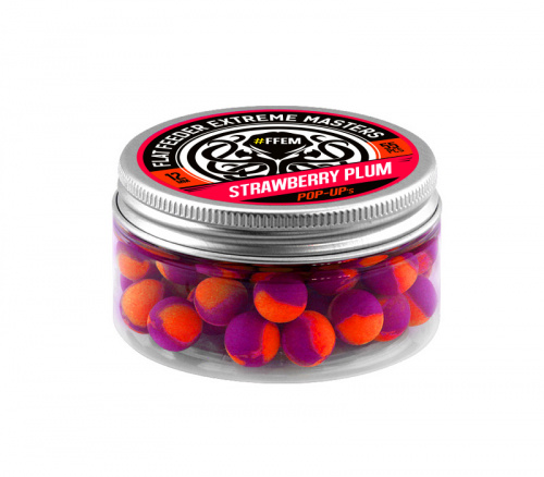 Плавающие бойлы FFEM Pop-Up Strawberry Plum (клубника и слива) фото 2