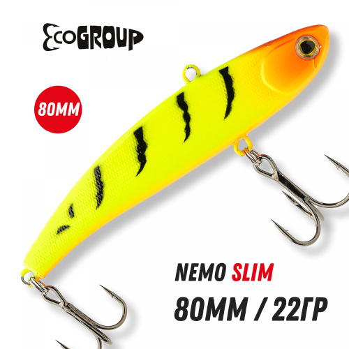Виб ECOPRO Nemo Slim 80mm 22g 075 Yellow Chalk Виб ECOPRO Nemo Slim 80mm 22g 075 Yellow Chalk