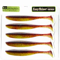 Приманка силиконовая KEITECH Easy Shiner 5" EA#15 (Grape Chart Red FLK)
