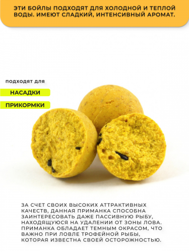 Бойлы GBS прикормочные Pineapple (Ананас) 20мм 3кг фото 2
