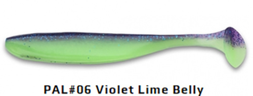 Приманка силиконовая KEITECH Easy Shiner 3" PAL#06 (Violet Lime Belly)