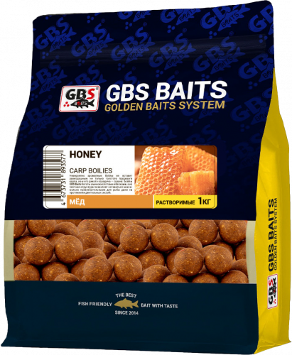 Пылящие бойлы GBS Honey (Мед) 24мм 1кг фото 2