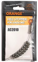 Резиновая бусина стопор для вертолета на лидкор ORANGE Heli Stopper for Leadcore