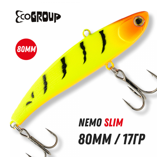Виб ECOPRO Nemo Slim 80mm 17g 075-Yellow Chalk Виб ECOPRO Nemo Slim 80mm 17g 075-Yellow Chalk