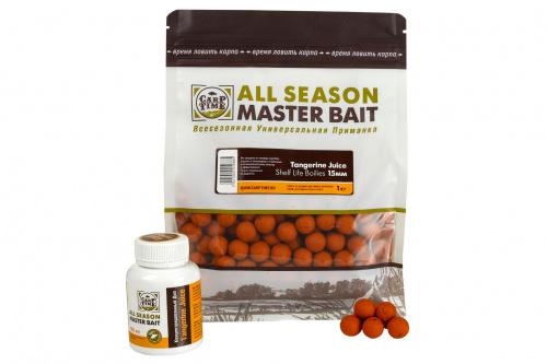 Бойлы тонущие насадочные CarpTime Master Bait Tangerine Juice (Мандариновый Сок) 1кг фото 3
