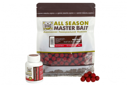 Бойлы тонущие насадочные CarpTime Master Bait Wild Plum (Дикая Слива) 1кг фото 3