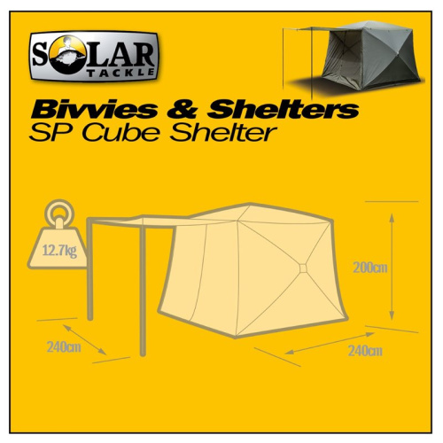 Шелтер-шатёр SOLAR SP Cube - непревзойденное быстросборное укрытие – это первый в своем роде шатер на рыболовном рынке, созданный специально для рыболовов. фото 5 Шелтер-шатёр SOLAR SP Cube фото 5