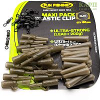 Безопасные клипсы набор FUN FISHING Maxi Pack Plastic Clip Clay