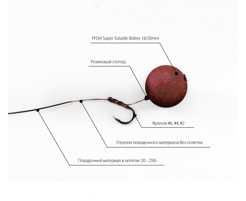 Насадочные пылящие бойлы FFEM Super Soluble Boilies HNV-Monster Crab (краб) 16/20mm фото 3