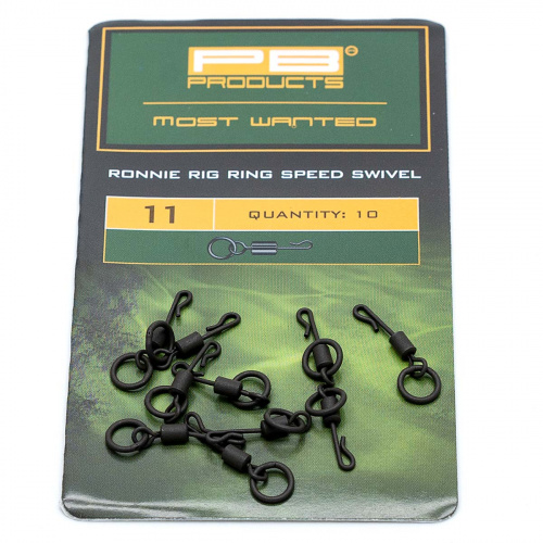 Вертлюг с кольцом и застежкой PB Products Ronnie Rig Swivel №11
