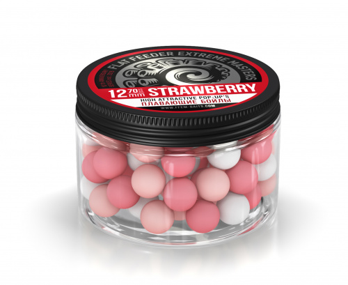 Плавающие бойлы FFEM Pop-Up Coctail STRAWBERRY (Клубника) 12мм фото 4