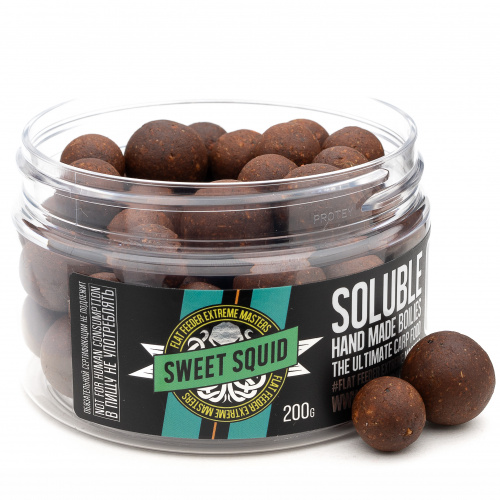 Насадочные пылящие бойлы FFEM Super Soluble Boilies HNV-Sweet Squid (сладкий кальмар) 16/20mm