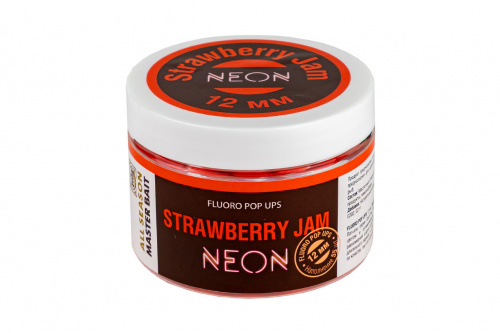 Плавающие бойлы CarpTime Strawberry Jam Fluo Pop-Up Neon