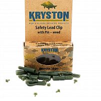 Безопасные клипсы со стопором Kryston Safety Lead Clip Weed (Зеленые)