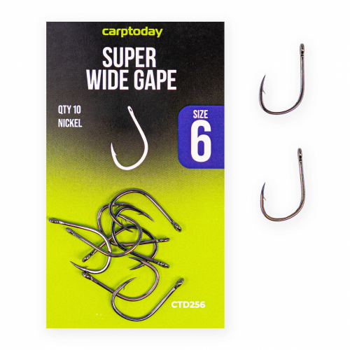 Крючки карповые Carptoday Super Wide Gape Nickel