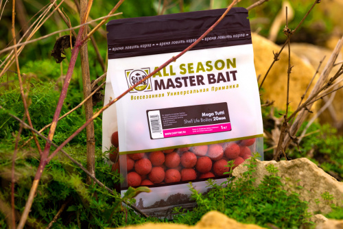 Бойлы тонущие насадочные CarpTime Master Bait Mega Tutti (Мега Тутти) 1кг фото 4