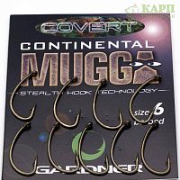 Крючки карповые GARDNER Covert MUGGA CONTINENTAL