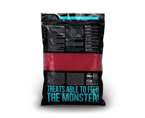 Прикормка флэт метод FFEM Method Mix Red Machine (Клубника и Слива) 1kg фото 7