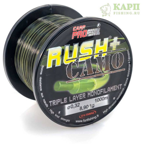 Леска карповая Fun Fishing RUSH+ Camo 1000m.