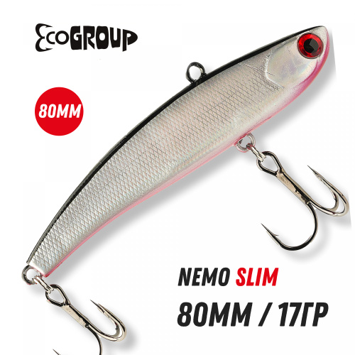 Виб ECOPRO Nemo Slim 80mm 17g 030-Holo Silver Виб ECOPRO Nemo Slim 80mm 17g 030-Holo Silver