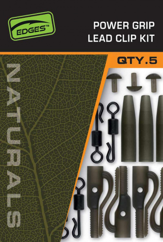 Безопасные клипсы набор FOX EDGES NATURALS Power Grip Lead Clip KIT