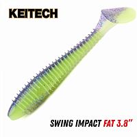 Приманка силиконовая KEITECH Swing Impact Fat 3.8" PAL#06 Violet Lime Belly