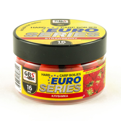 Бойлы GBS насадочные 16мм ЕВРО серия Strawberry Клубника фото 3